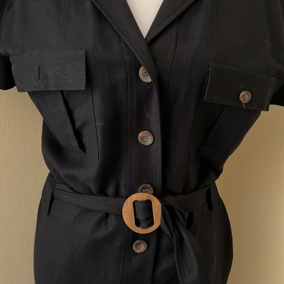 Talbots linen black dress sz 12 - Picture 3 of 8